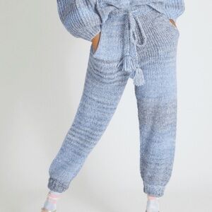 LoveShackFancy Blossom Sweater Knit Jogger Pants